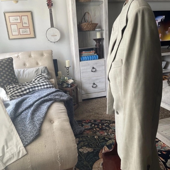 Givenchy Blazer Men 42s Sports Coat Jacket Worsted Wool Monsieur Tan Beige 36 - Picture 6 of 11